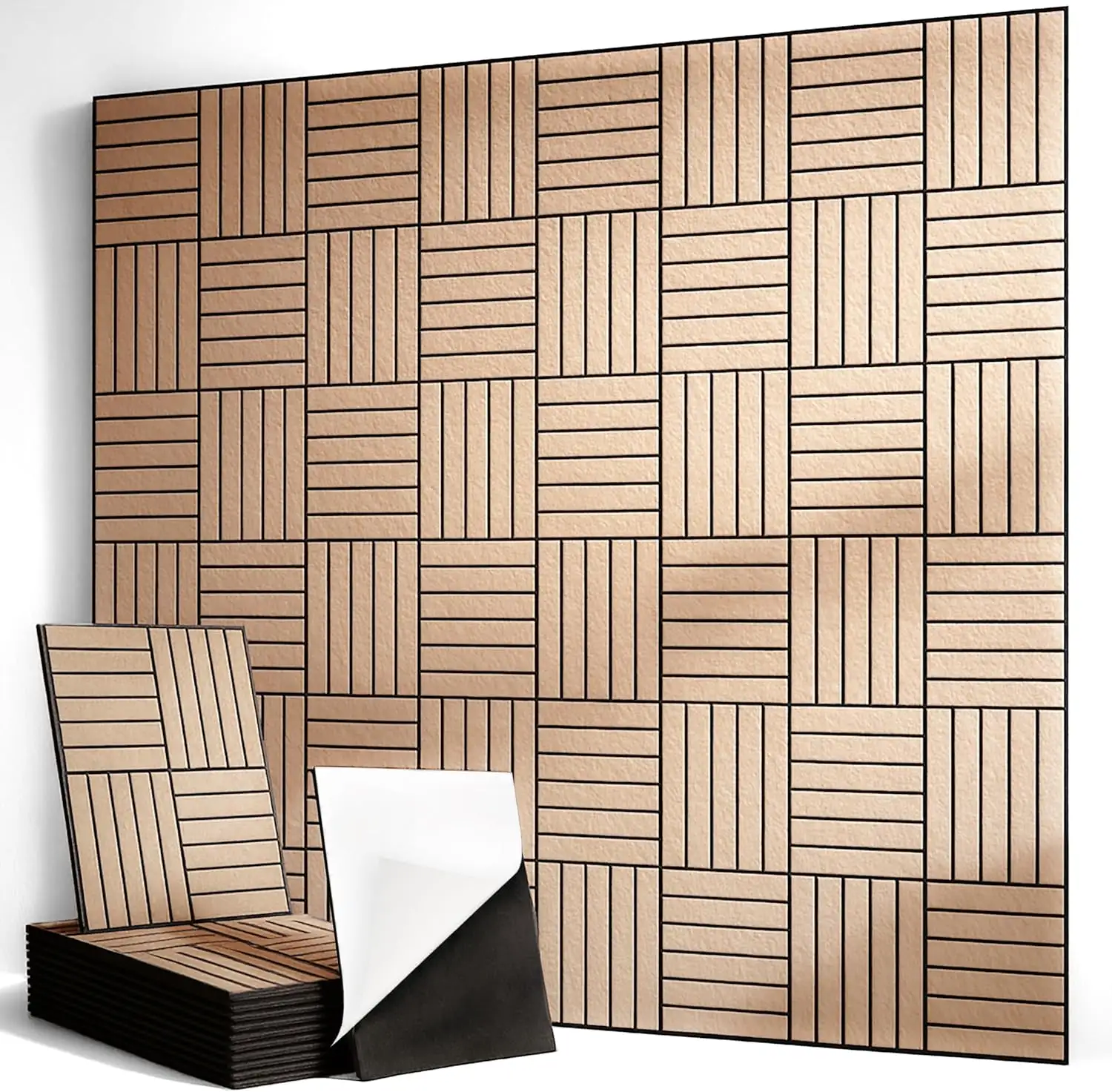 Pannelli acustici autoadesivi in ​​feltro PET fonoassorbente all'ingrosso per la riduzione del rumore 1