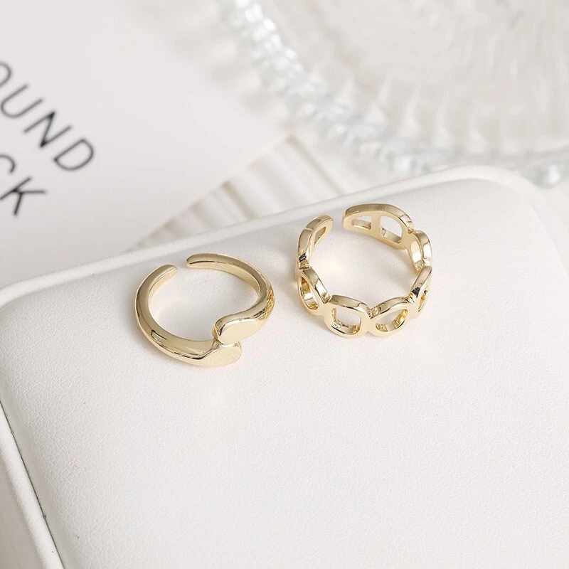 Factory Wholesale Modern Fashion Style Simple Style Women's Ring That Can Be Opened 1