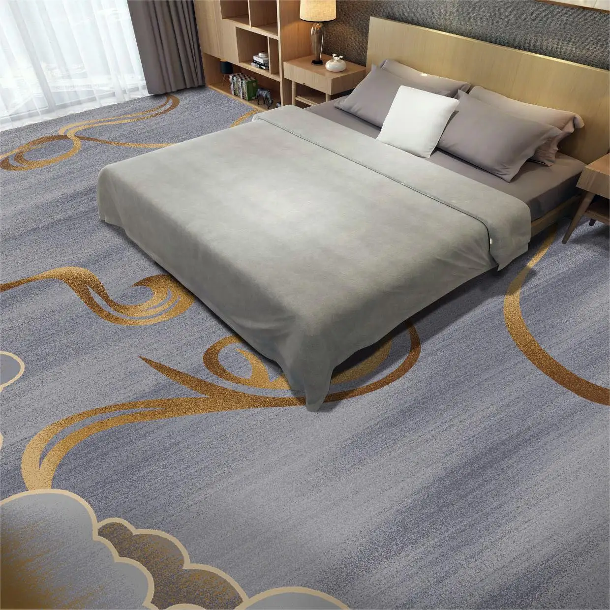 Minimalist Abstract Lines 3D Printed Wall-to-Wall Carpet 6