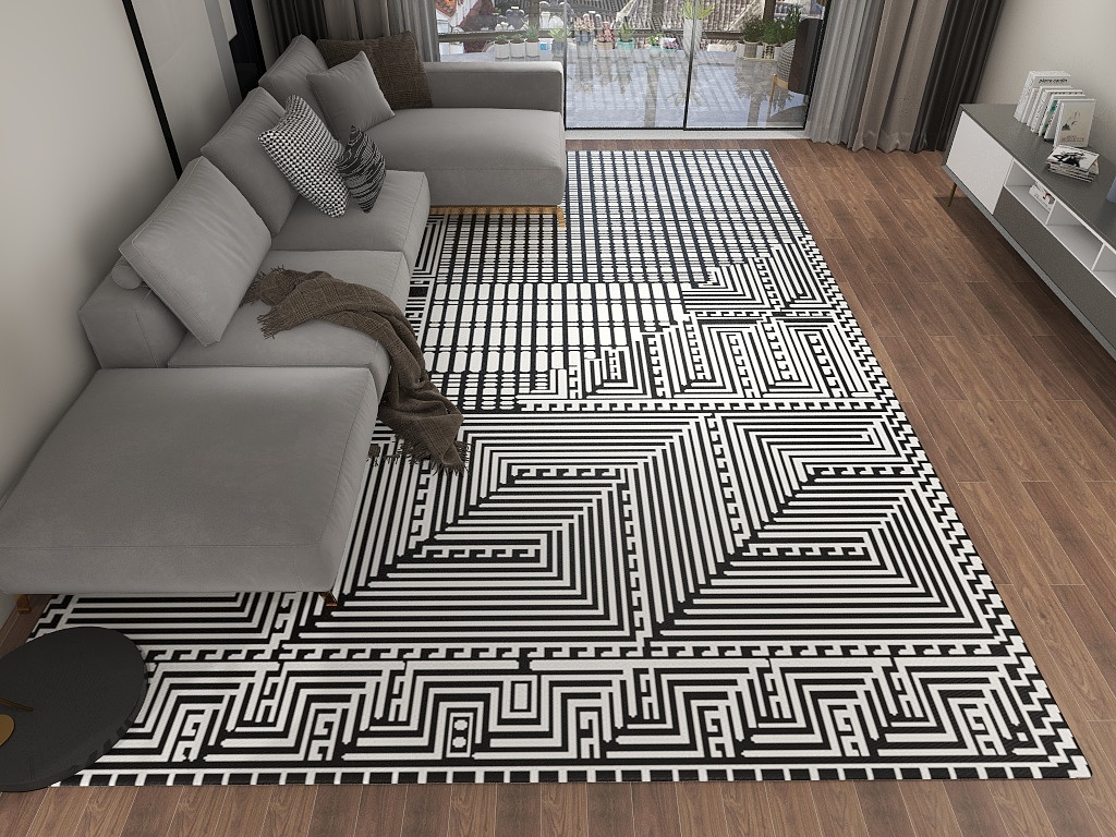 Tapis Wilton antidérapant de luxe sur mesure pour salon et chambre 4