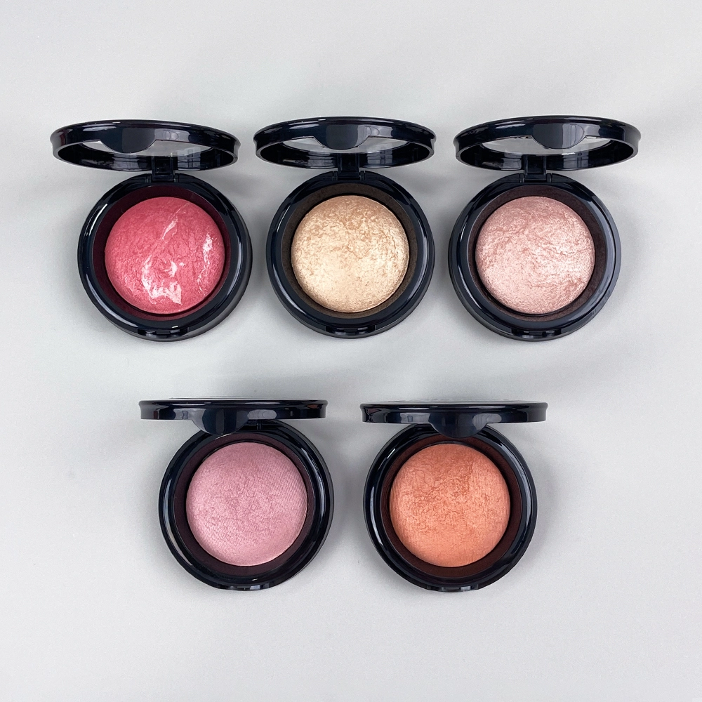 Mlm Custom Makeup Shimmer Baking Powder Simple Style Multi-functional High Gloss Blush For Face Baked Blush 1