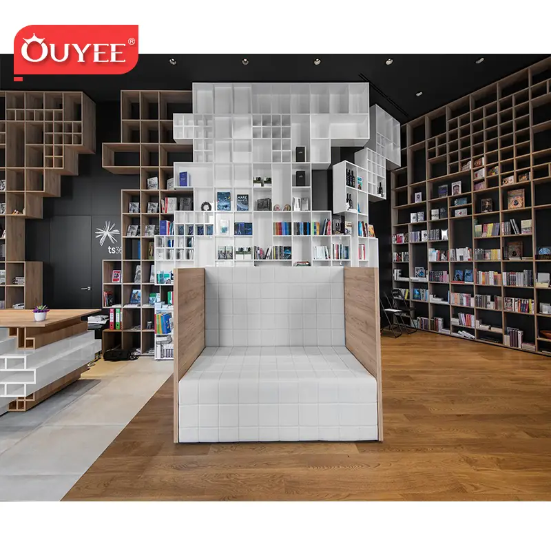 مكتب قراءة بالجملة مع خزانة وكرسي ورفوف كتب للمدارس 1