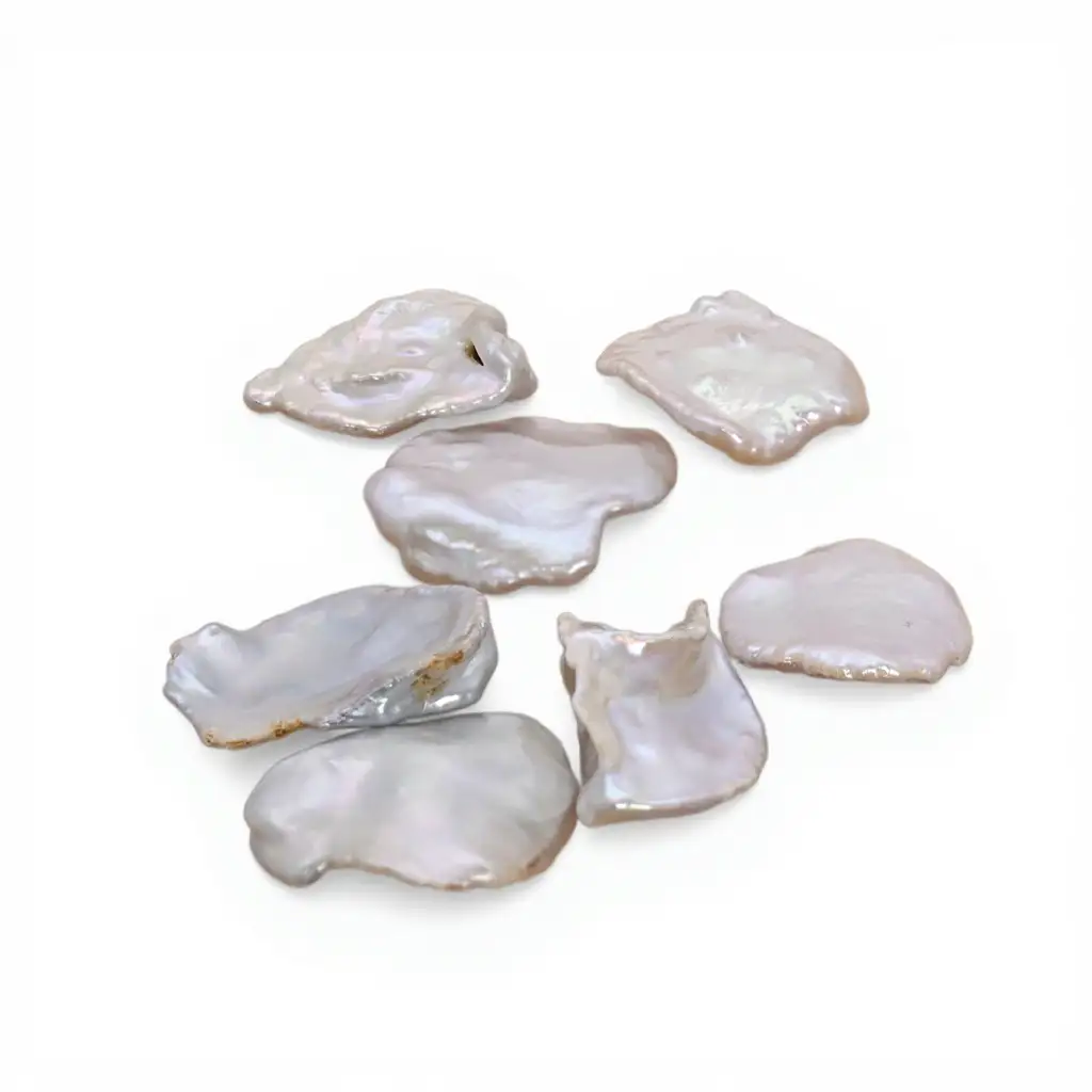 Perlas sueltas barrocas de agua dulce con forma de pétalo, perlas irregulares con forma de flor para la fabricación de joyas. 1