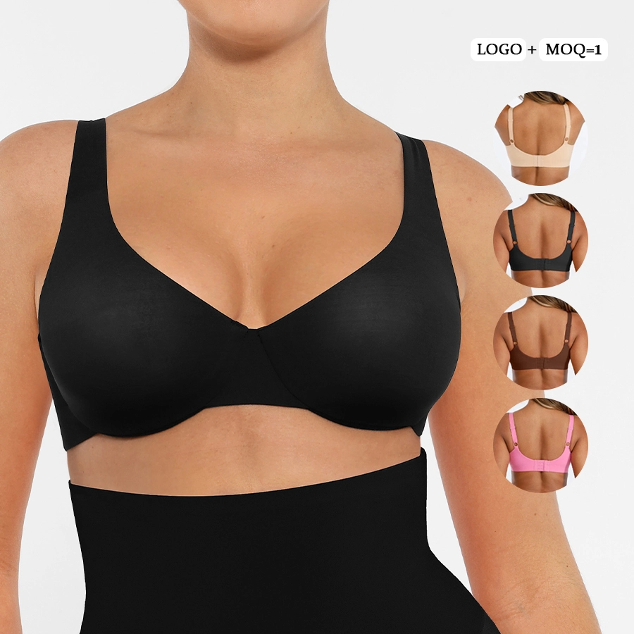 Sutiã Push-Up Simples, Sem Costura nas Costas, Confortável, Acolchoado, com Aro, Alta Qualidade, 4 Cores. Disponível em 4 cores. 1