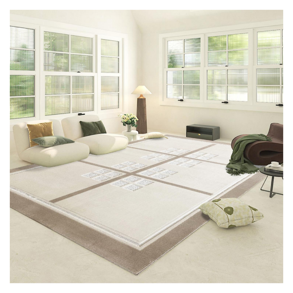 Tapis nordiques lavables en polypropylène pour salon et chambre 1