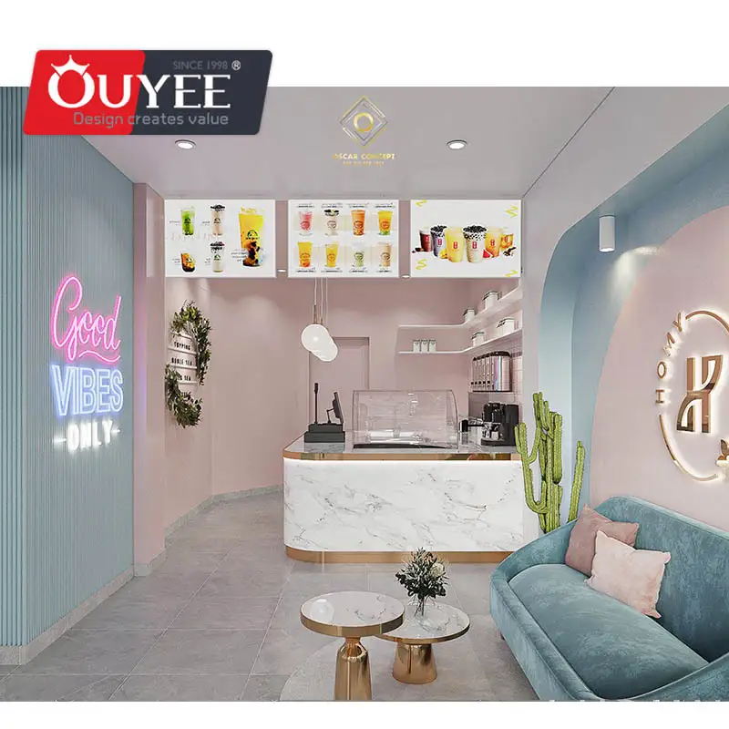 Theken- und Präsentationsständer aus Holz für gewerbliche Cafés 1