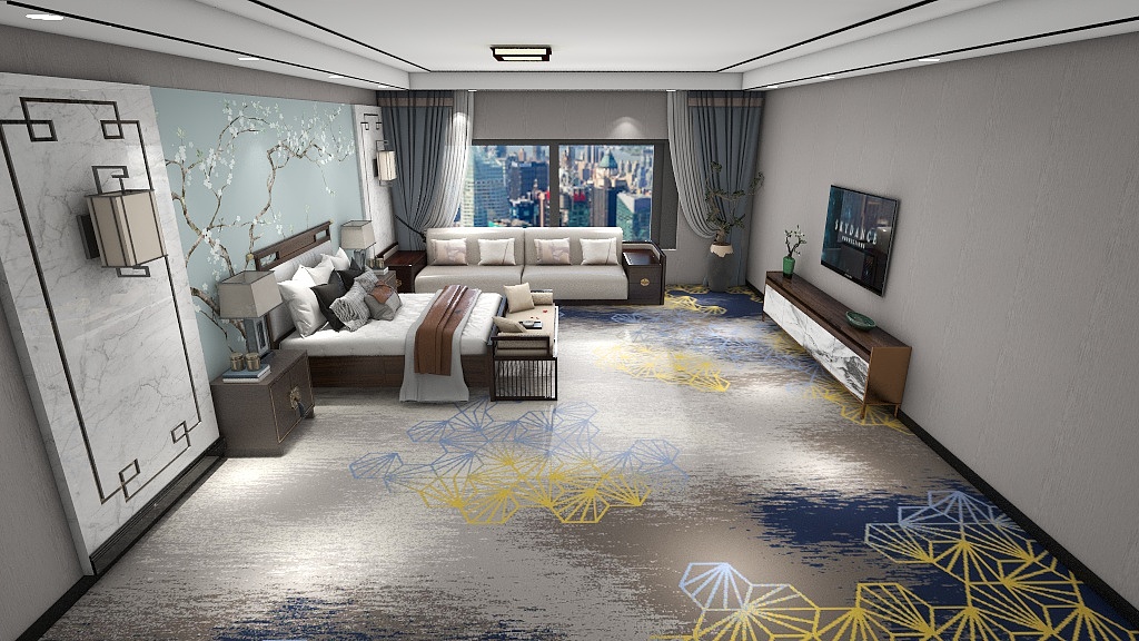 Large Fireproof Stain-Resistant Carpet for Living Rooms 3