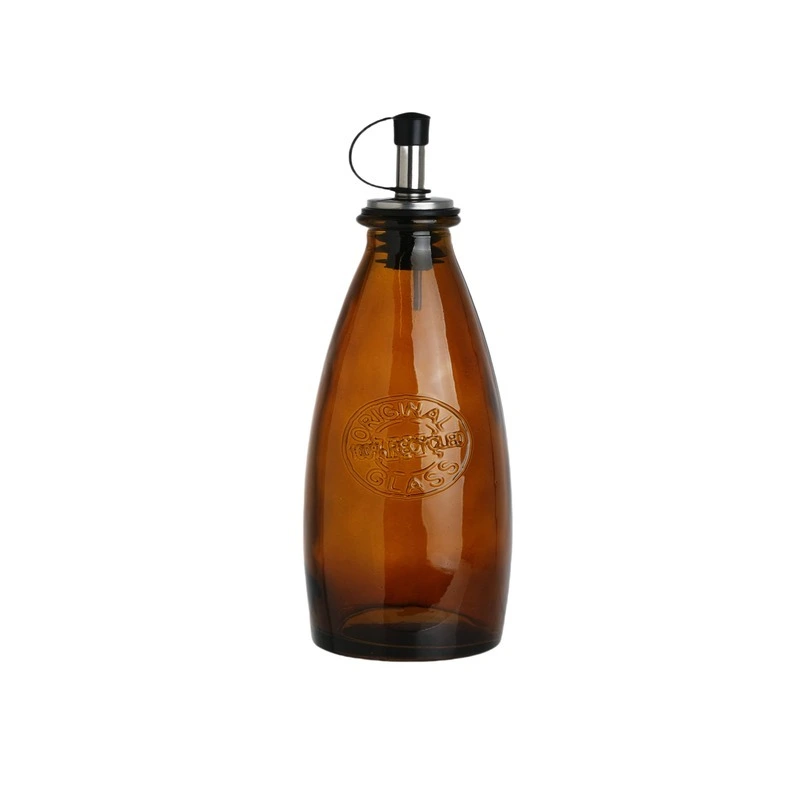 280ml Brown Recycled Glass Oil Bottle with Sprayer 1
