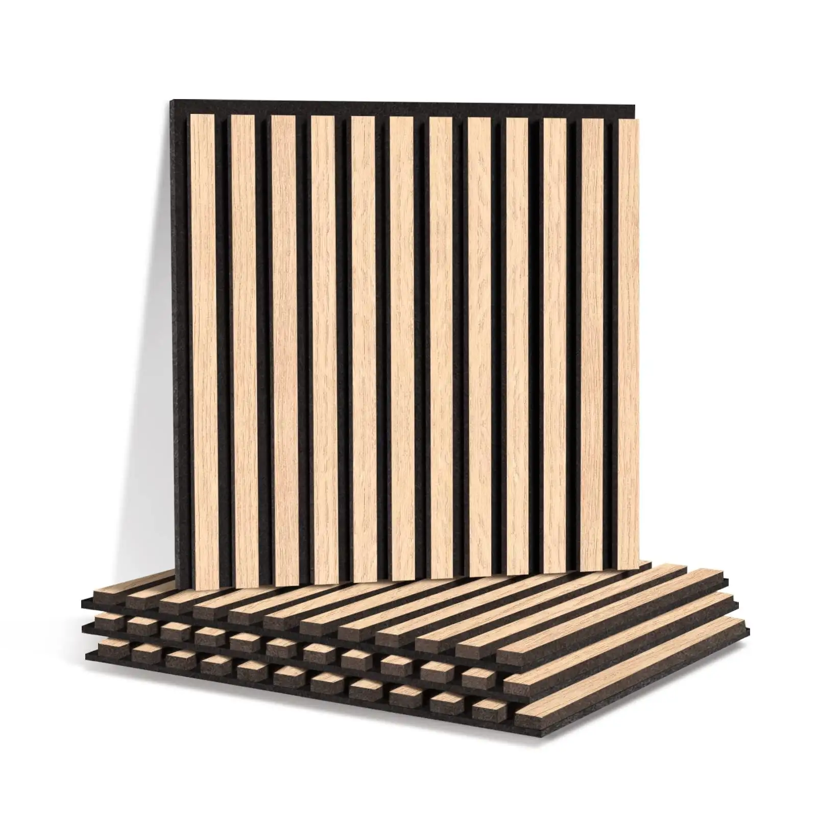 Wooden Acoustic Slat Wall Panels for Recording Booth Soundproofing 1