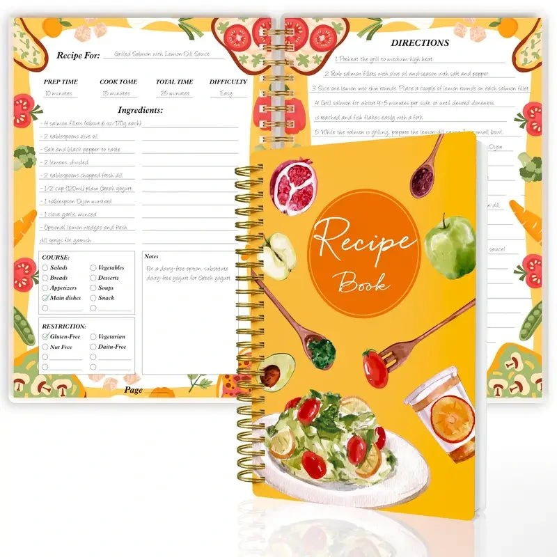 Пустая кулинарная книга формата А5 с прочной пластиковой обложкой. 1