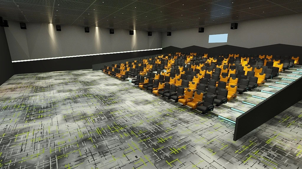 Tappeto in lana ignifugo insonorizzato per cinema, fabbrica di tappeti in Cina 5