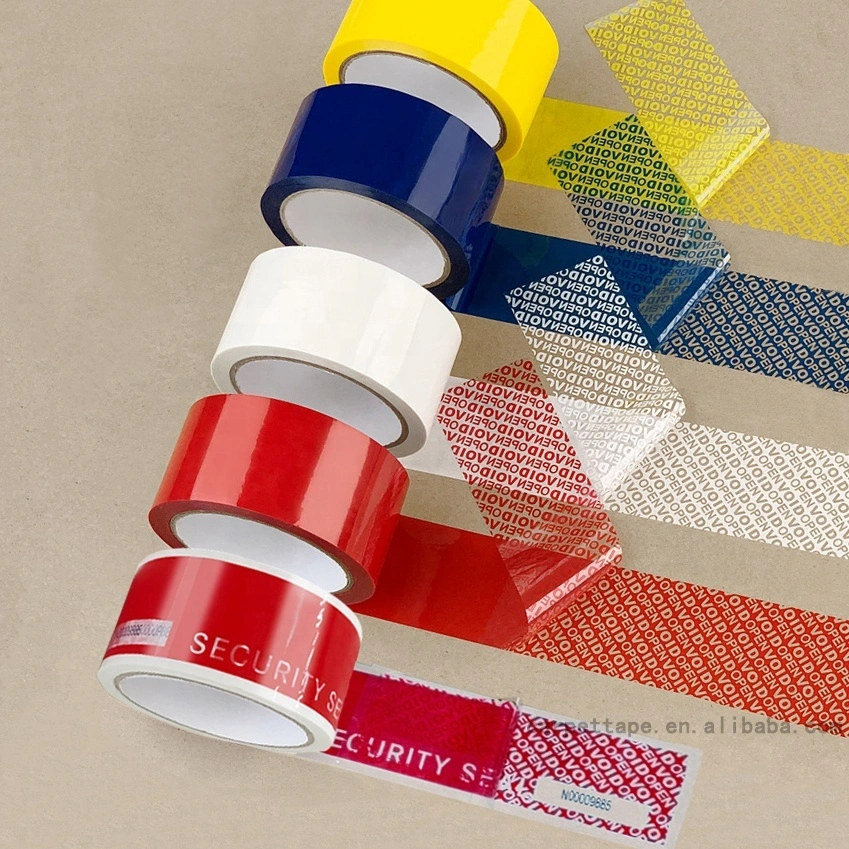 Wholesale Custom Security Packing Tape Serial Number Open Evidence Void Tamper Evident Proof Packing Tape 1