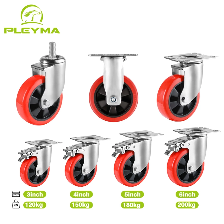 Pu 3 4 5 6 Inch Medium-heavy Duty Caster Wheel 1