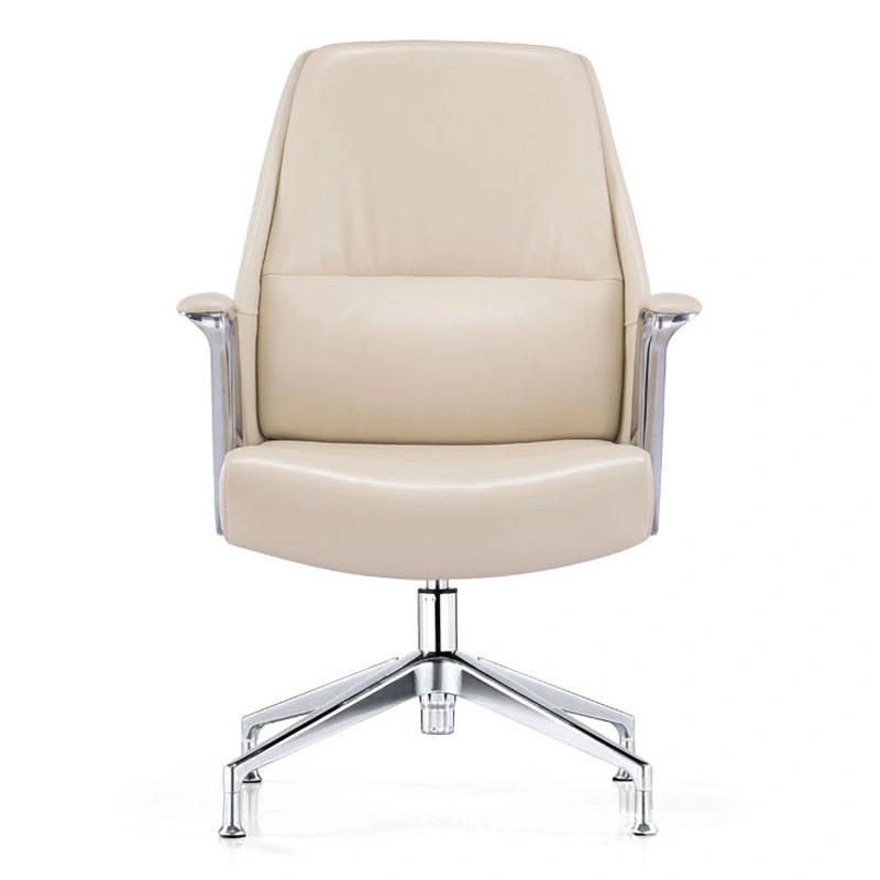 Modern Executive Office Chair Ergonomic Mid Back Design With Aluminum Wheels Comfortable Home Office Chair For Work 1