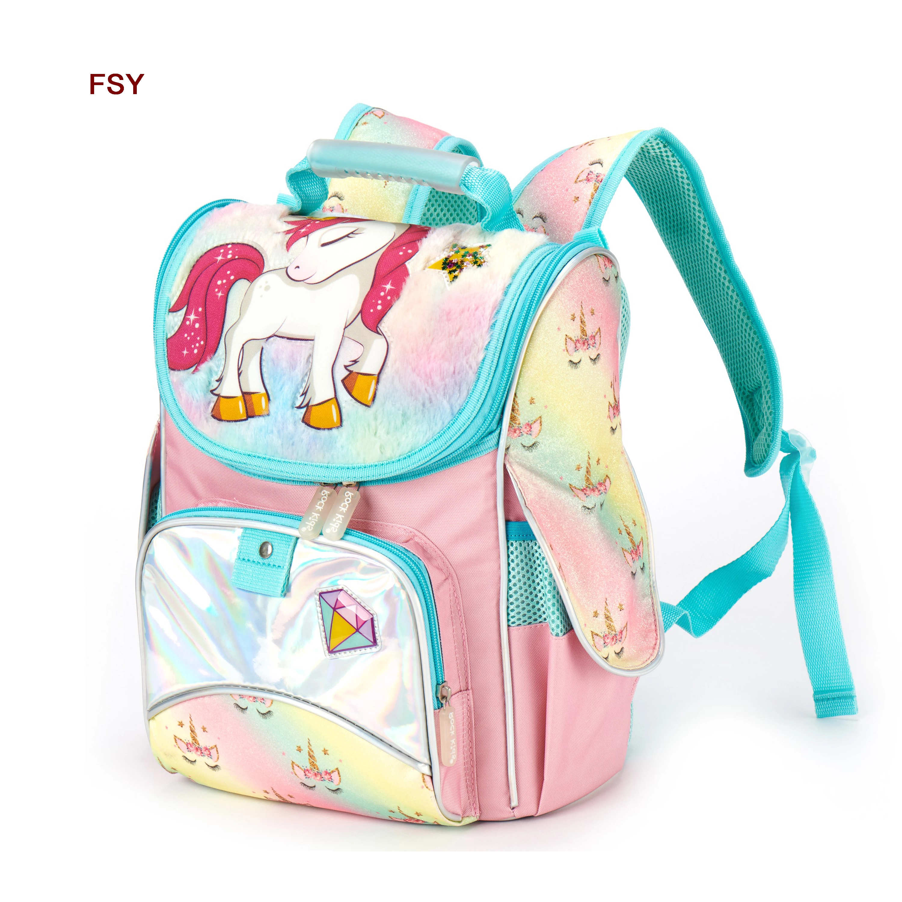 custom bag 2026 Hot Selling Kids Backpacks Cute Un-icorn School Bag Backpacks Ffor Kids School Girls Small Student Backpack 1