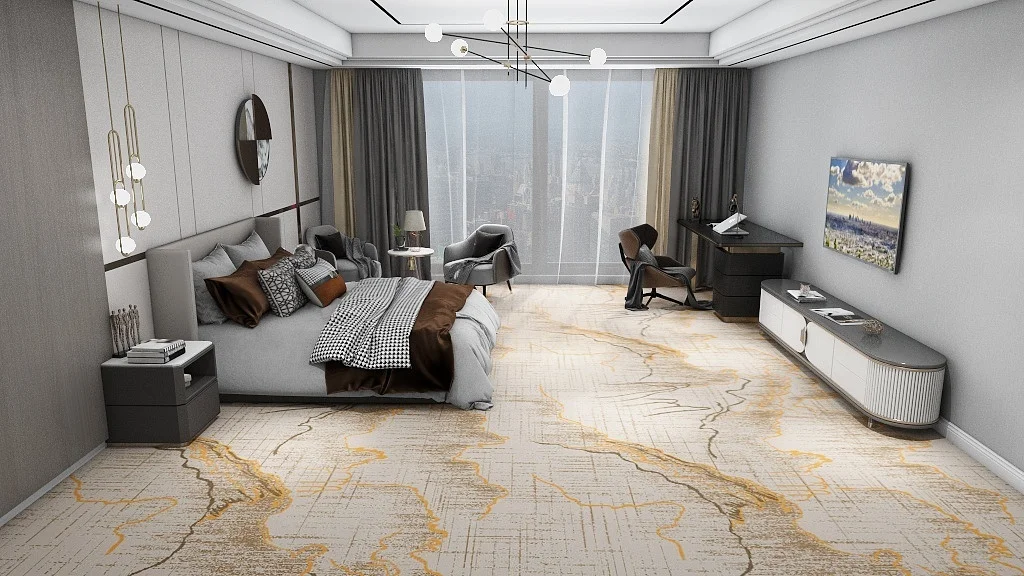 High Quality Customized 5-Star Wool Carpet Roll for Living Room 3