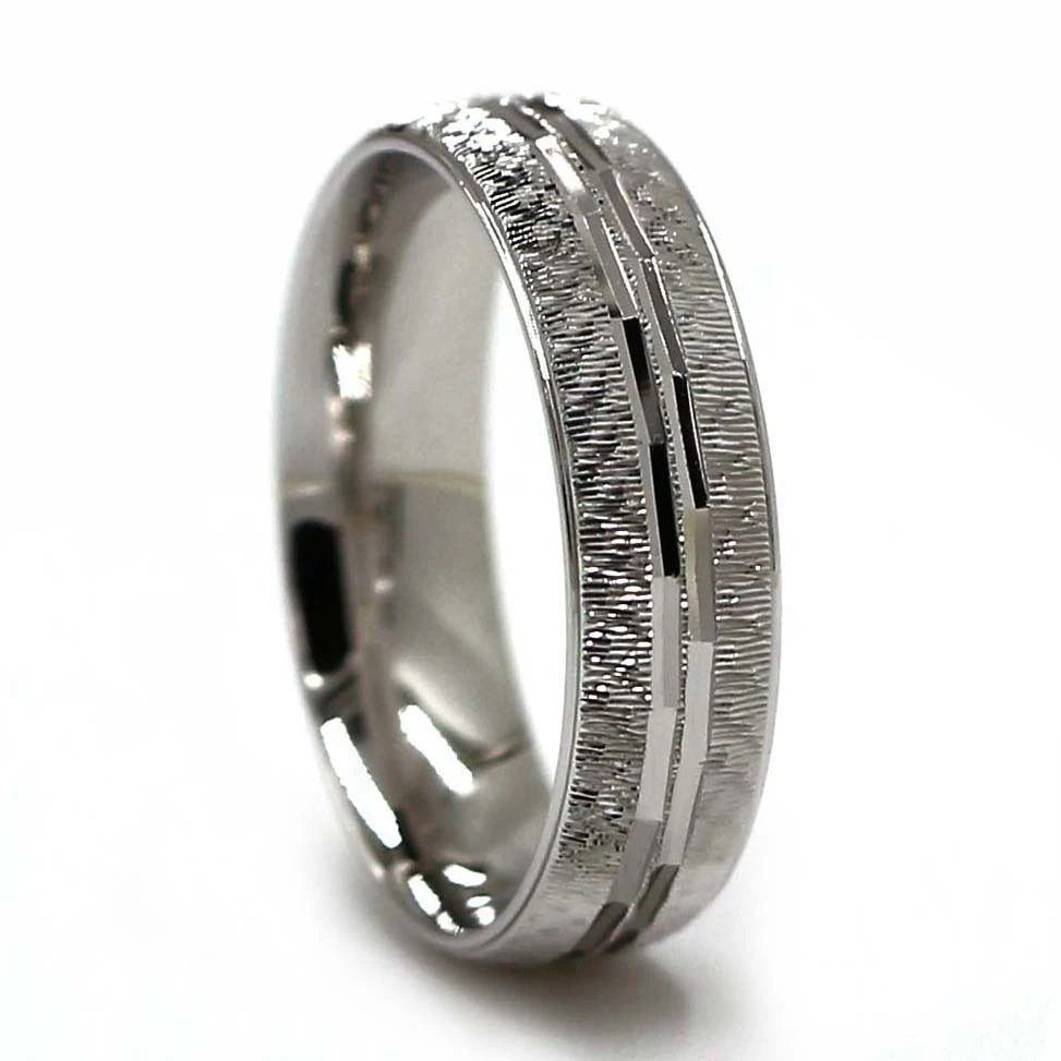 Anello nuziale in argento sterling 925 dal design unico e personalizzato, modello Sr0021. 1