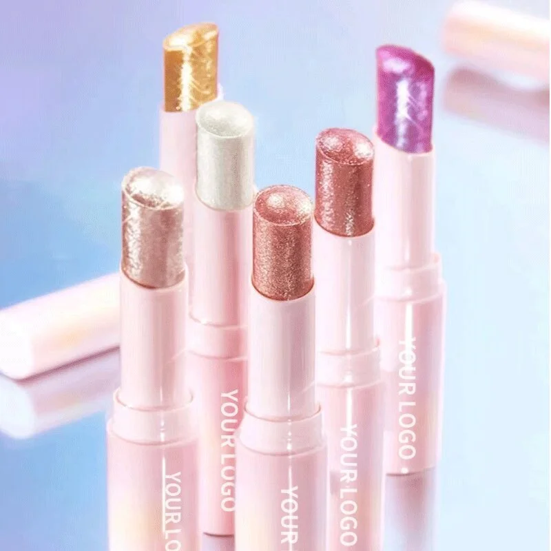 Mlm Custom Makeup Crystal Jelly Glaze Stick Highlighter Brightener Crayon Easy Blend Long Lasting Shimmer Eyeshadow Highlighter 1