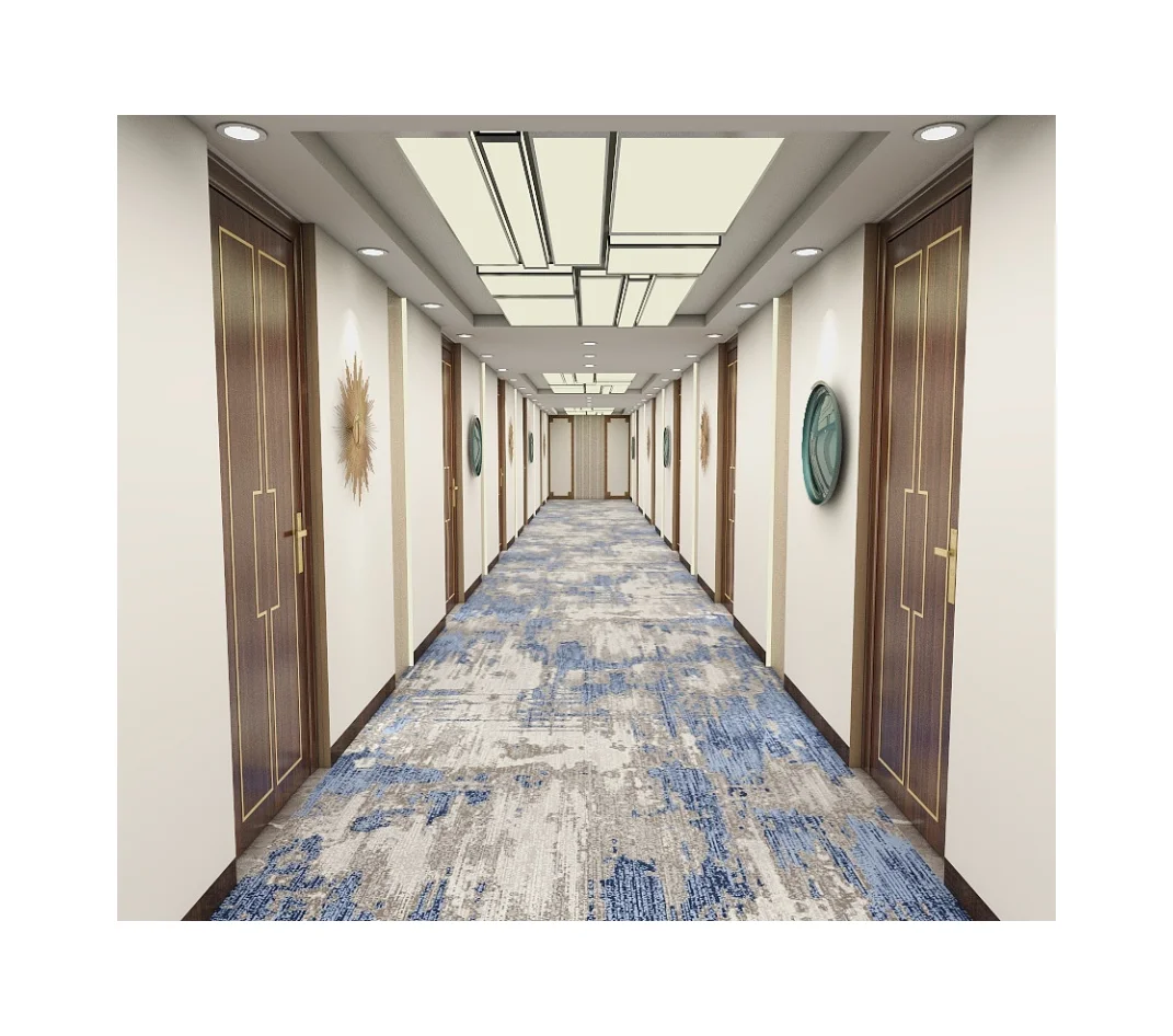 Tapis de couloir d'hôtel Akminster en laine de Nouvelle-Zélande, doux et ignifugé 1