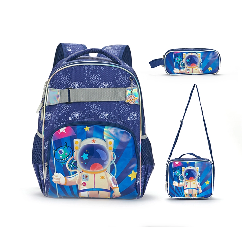Hot Sell Waterproof Children Schoolbags Kids Space Astronaut School Bag Set School Student Backpack 3 Pieces For Boys 1