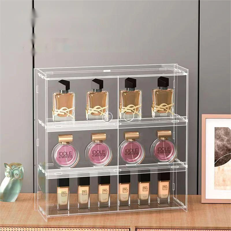 透明アクリル棚 香水ディスプレイスタンド 化粧品ディスプレイケース 1