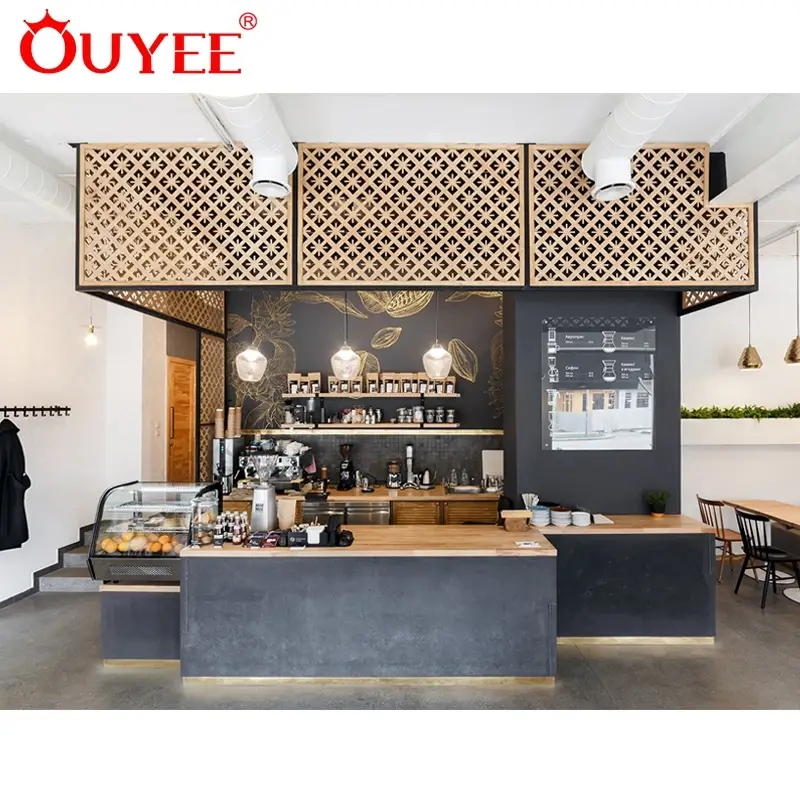 Balcões para Cafeterias Comerciais, Design de Interiores e Decoração 1