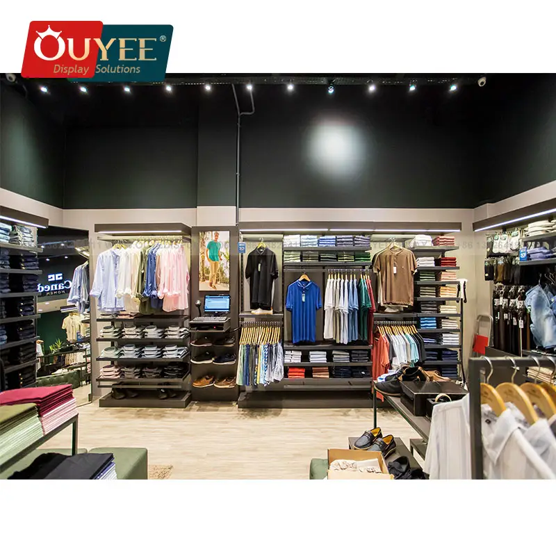 Maßgefertigter Kleiderständer für Boutiquen – Wand-T-Shirt-Ständer aus Metall 1