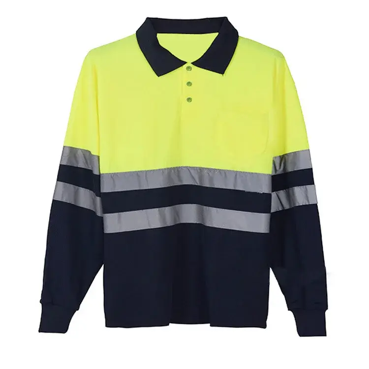 MINGBAI High Visibility Long Sleeve Polo Shirts High Visibility Long Sleeve Polo Shirts Company 3