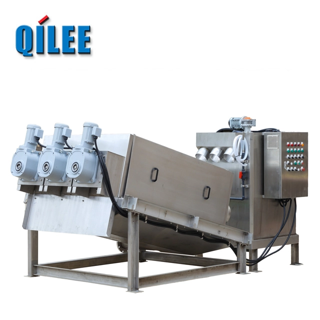 Volute Screw Press Sludge Dewatering Machine - SUS304, 24h 1