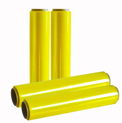 Avvolgimento elastico di restringimento giallo LLDPE PEDE STRECH PALLET STRECH per l'imballaggio 5
