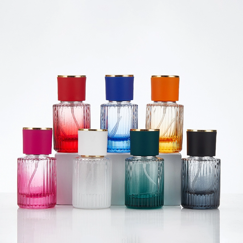 30ml Glass Perfume Bottle with Spray Cap - Private Label Vertical Stripes Bottle 1