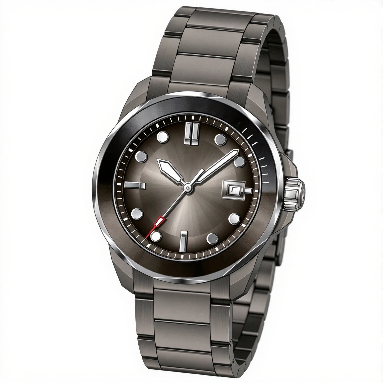 Orologio da polso sportivo da uomo Japan 2315 stile subacqueo al quarzo in acciaio inossidabile con lunetta girevole 1