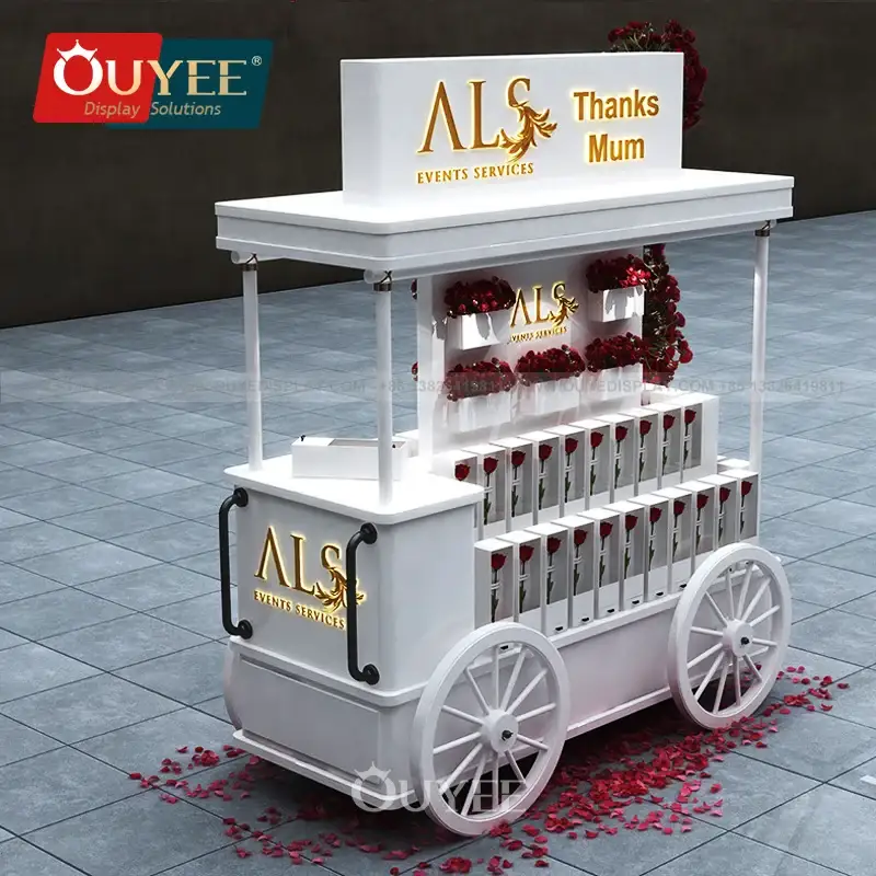 Kiosque à glaces Factory Ice Cream Mall, présentoir LED pour chariot à bonbons 1