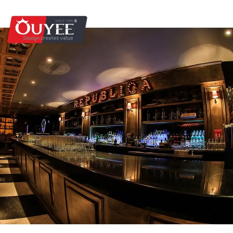 Ensemble de mobilier : table et chaises de comptoir de bar lounge de boîte de nuit 1