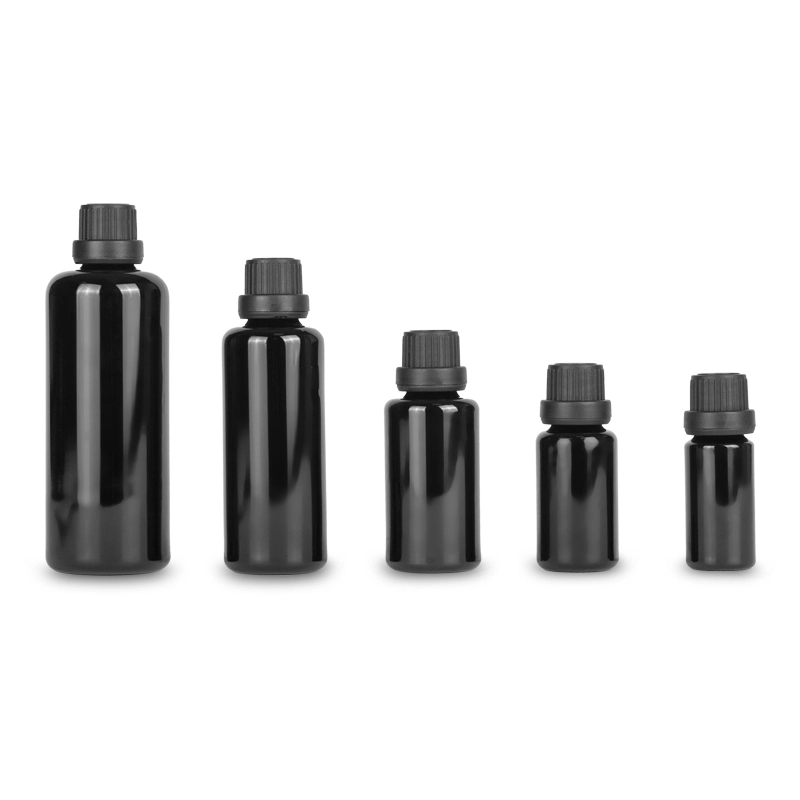 Black European Oil Bottle Set - Best-selling 10ml-100ml Sizes for Cosmetics Packaging 1