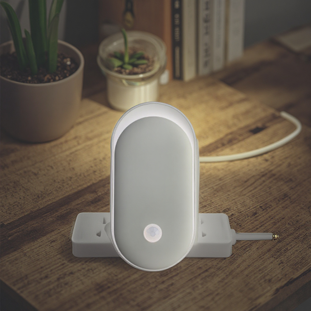 Intelligent Monochrome Bedroom Night Light A96HWX With Light Control And Human Body Sensing For Indoor Bedroom Kids Nursey 1