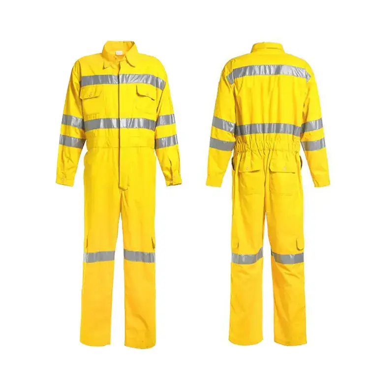 Custom Flame-Retardant High-Visibility Safety Protective Reflective Coveralls 1