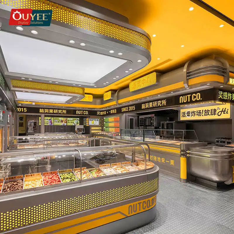 Maßgefertigte Café-Ausstellungsmöbel, Vitrinen und Theken für Kaffeegeschäfte 1