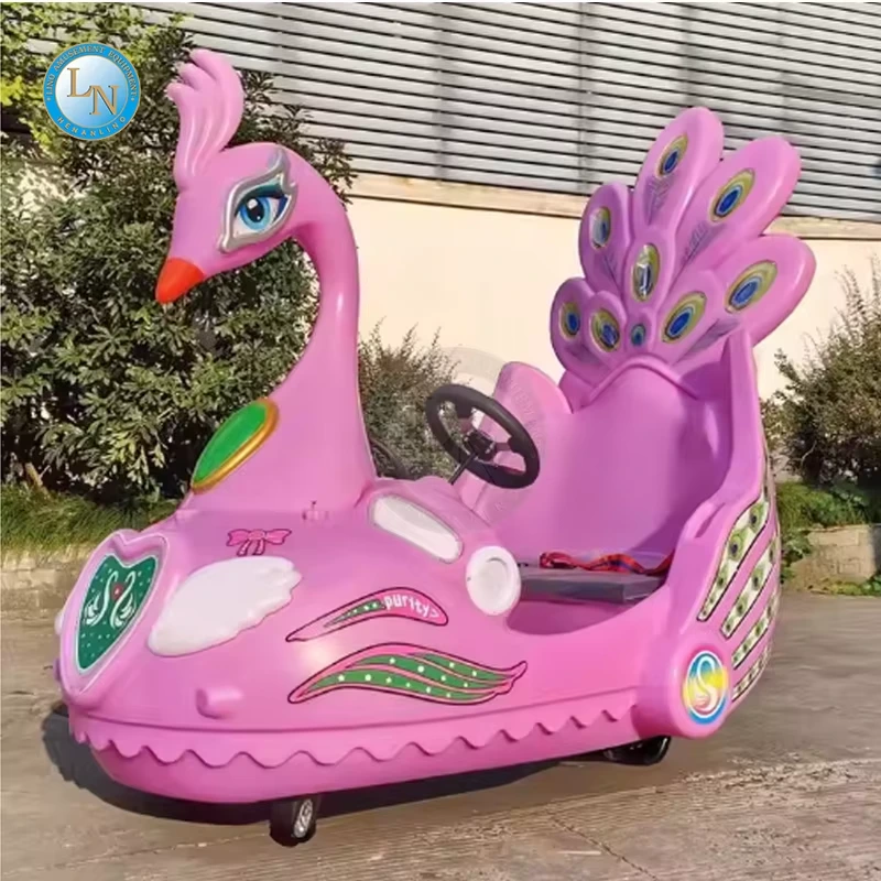 Best Selling Entertainment Mall Swan Luminous Light Up Amusement Park Kiddie Rides 1