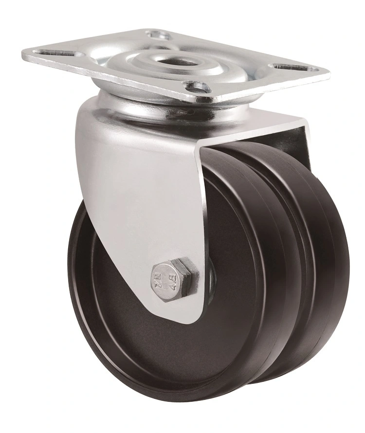 Cheap Price European Style Customizable Black 2 3 Inch Castor 50mm 75mm Polypropylene Plain Casters For Supermarket 1
