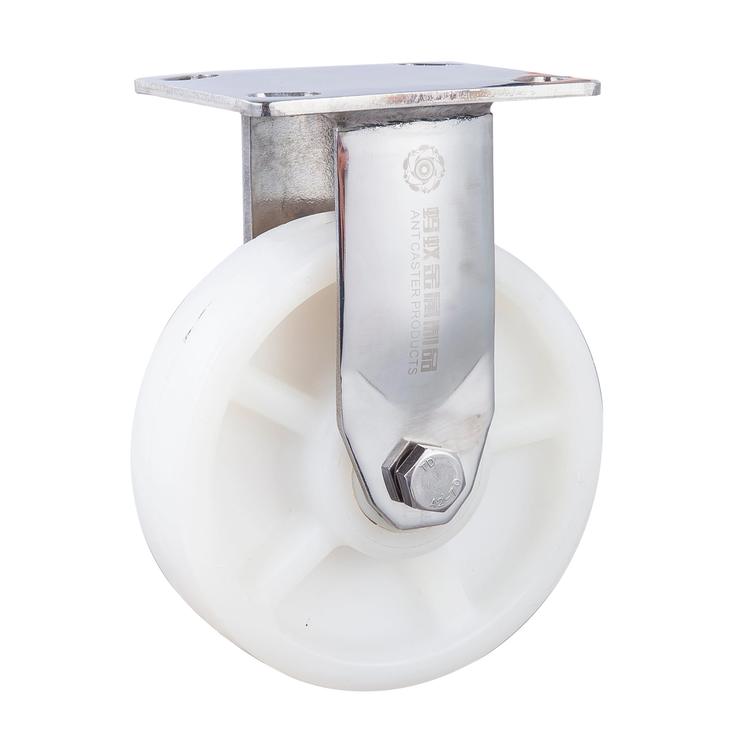 4/5/6/8 Inch Heavy Duty Castor Stainless Steel Nylon Swivel Caster Wheels With Rigid /fixed/swivel/brake 1