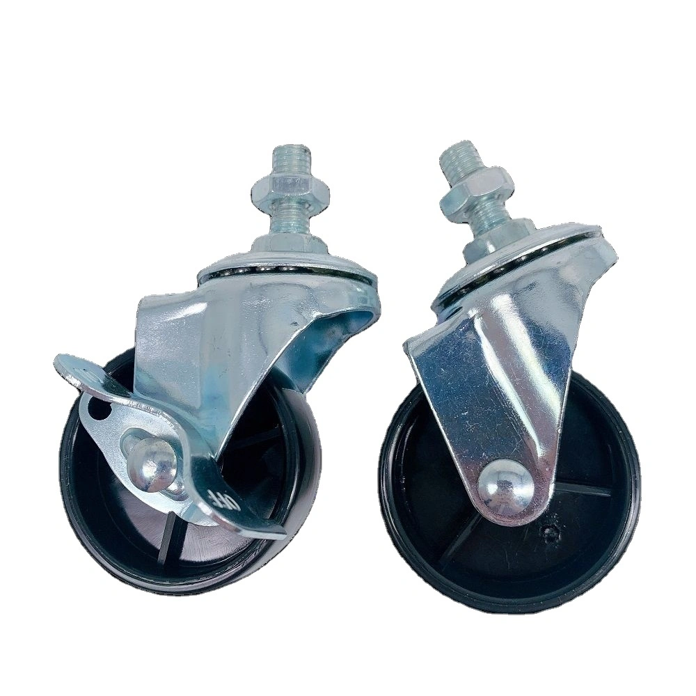 Widely Used White Black Pp 2 Inch With Nut Office Chair Light Duty Caster Wheels 1