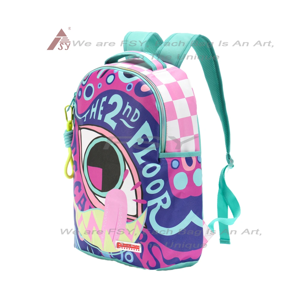 Fsy Student Backpack For Girls Zipper Sublimation Youth Travel Laptop Backpack Teens Kids School Backpack Lightweight 1