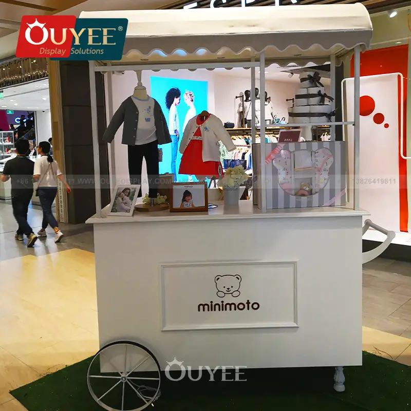 Kiosque alimentaire personnalisé pour centre commercial, présentoir de comptoir pour chariot à bonbons, vitrine de vente au détail 1