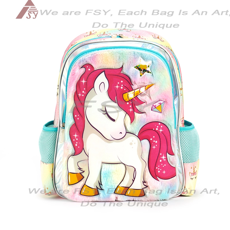 High Quality Cute Unicorn Children Kindergarten School Bag Waterproof Girl School Backpack For Kids 1