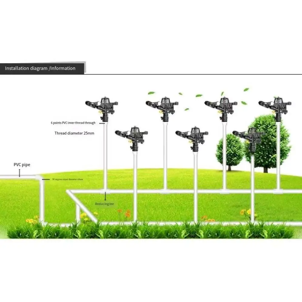 1英寸冲击式喷洒器套件 - 农业用金属三脚架 1