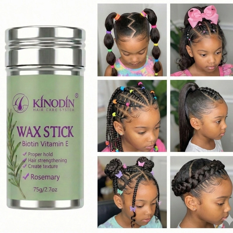 Organic 75g Broken Rosemary Biotin Vitamin E Strong Hold Ammonia-free Anti-frizz Shiny Styling Men Women Hair Wax Stick 1