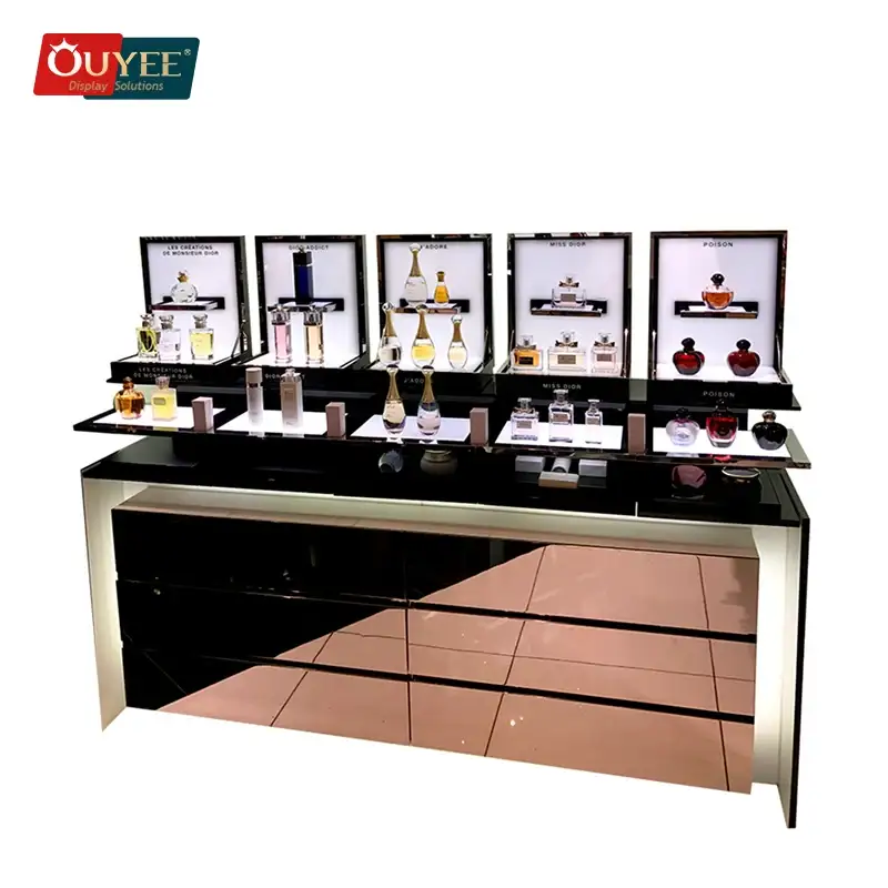 Balcão expositor de perfumes, acessórios para loja, suporte de mesa para fragrâncias 1