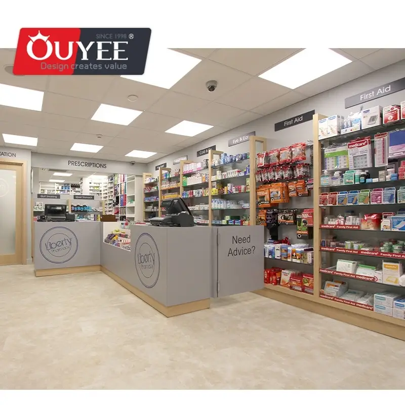 Fabricante de Prateleiras para Farmácias na China - Balcões e Armários para Farmácias 1