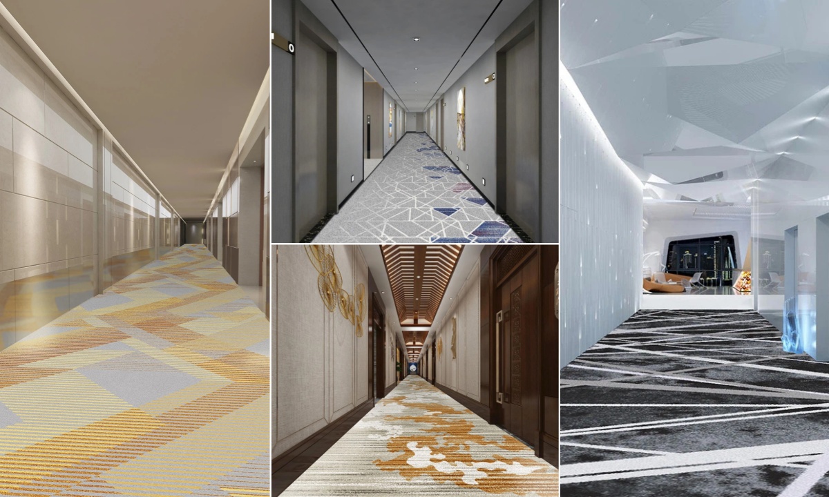 Moquette Axminster su misura per hotel e casinò, da parete a parete. 6